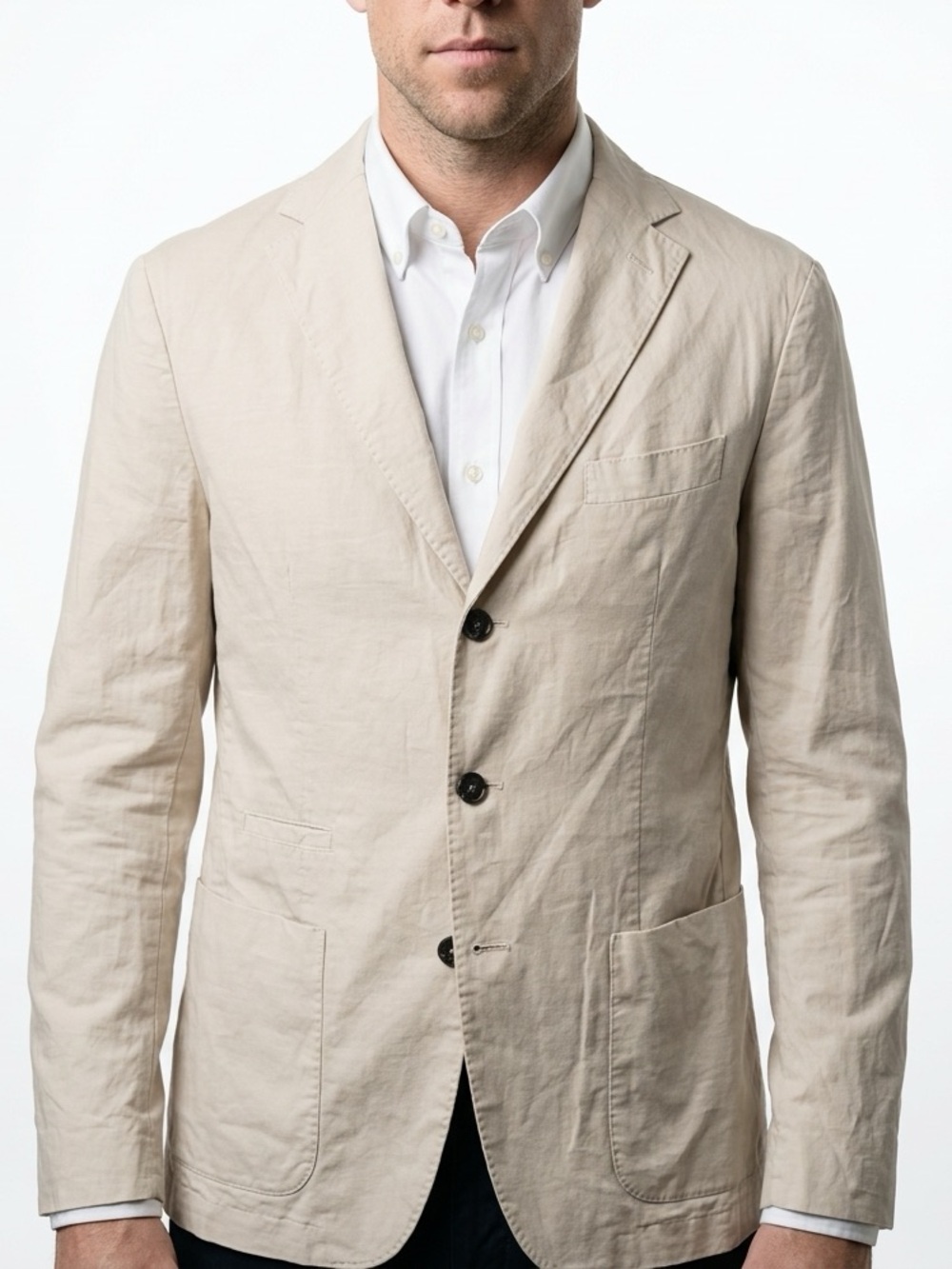 FRADI | NEW Beige Cotton & Lyocell Sports Coat Blazer Men’s Size EU 48R